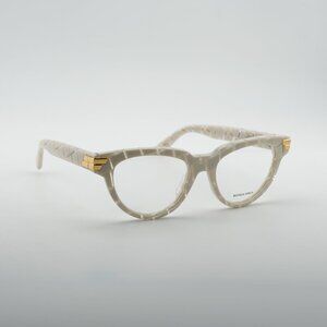 Bottega Veneta BV1106O 004 Eyeglasses Ivory 52mm Cat Eye Frame